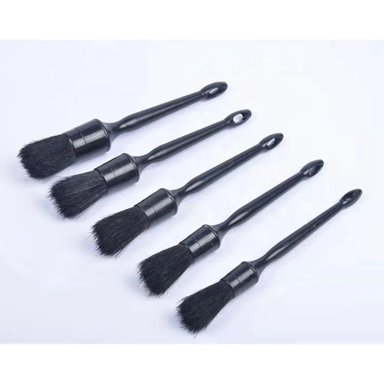 Wholesale New natural boar hair car cleaner detailing brush supplies interior cleaning equipment detail products