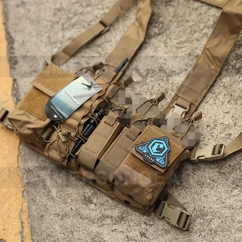 Emersongear 500D Cordura Nylon Combat Chest Rig Vest Camouflage Gear Tactical Chest Rig With D3CR Style for Multicam Fabric