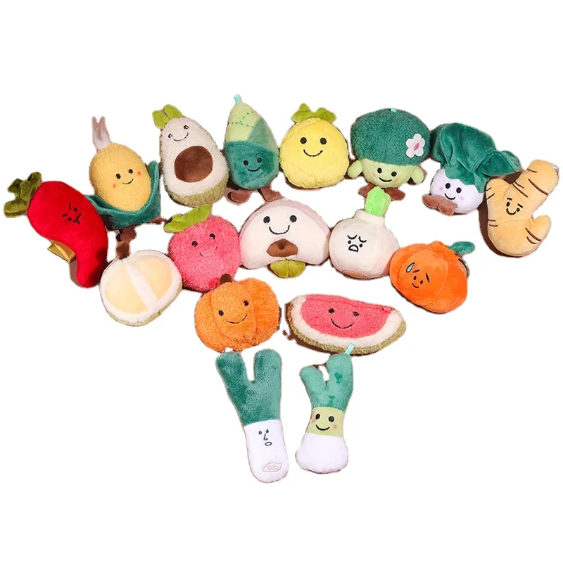 2024 Creative Cartoon Stuffed Toy Funny Garlic Green Onion Ginger Pepper Plush Pendant Keychain Vegetable Doll keyring