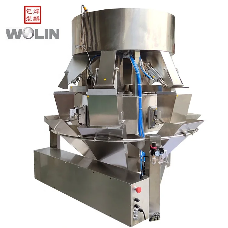 High performance multihead 6head 8L linear weighing scale packaging machine for salt sugar rice seeds cereals