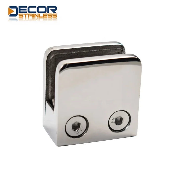 Fine recommended Square type flat Back set glass Glass Clamp Door Clips Shower Door Glass Clamp