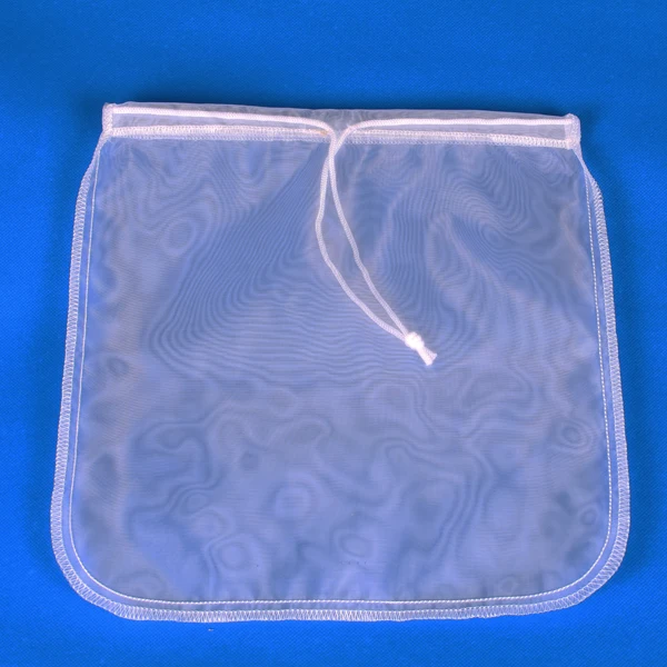 
Food Grade 200 micron Nylon Nut Milk Bag 12inch * 12inch Reusable Food Strainer Cold Brew Coffee Bag 