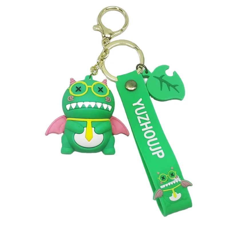 Popular Cartoon Character Cute Doll Keychain Silicone Rubber Custom Doll Keychain