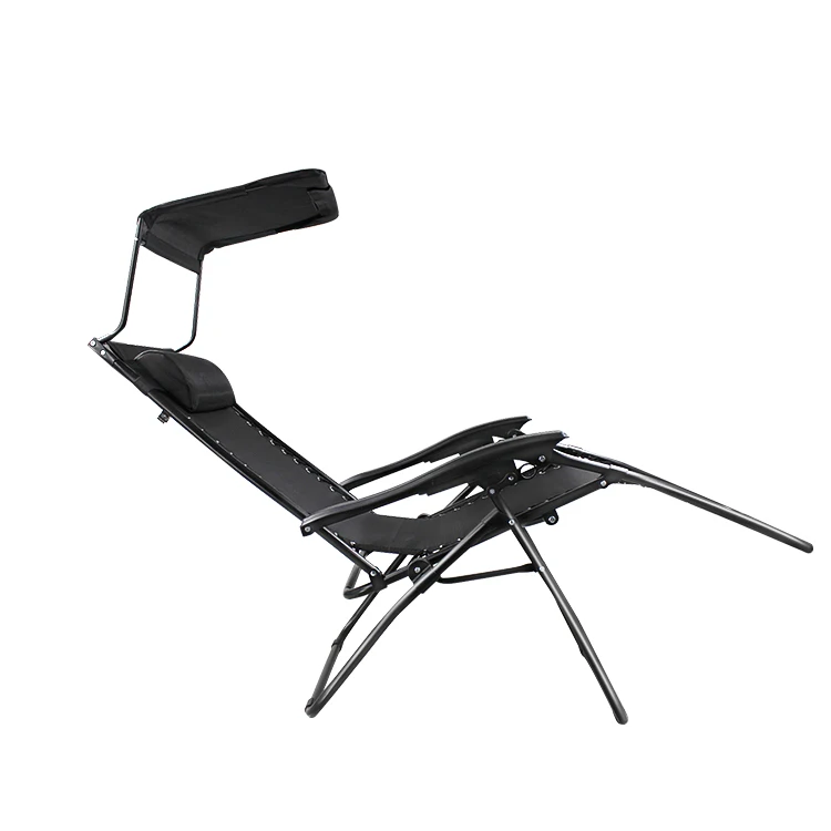 
Outdoor Adjustable Zero Gravity Lounge Folding Recliner Chair with Sunshade 