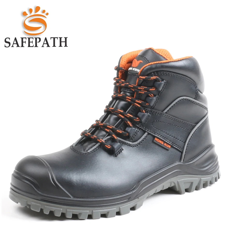 Lightweight Steel Toe Crush-resistant and Waterproof Breathable Safety Boots For Mining