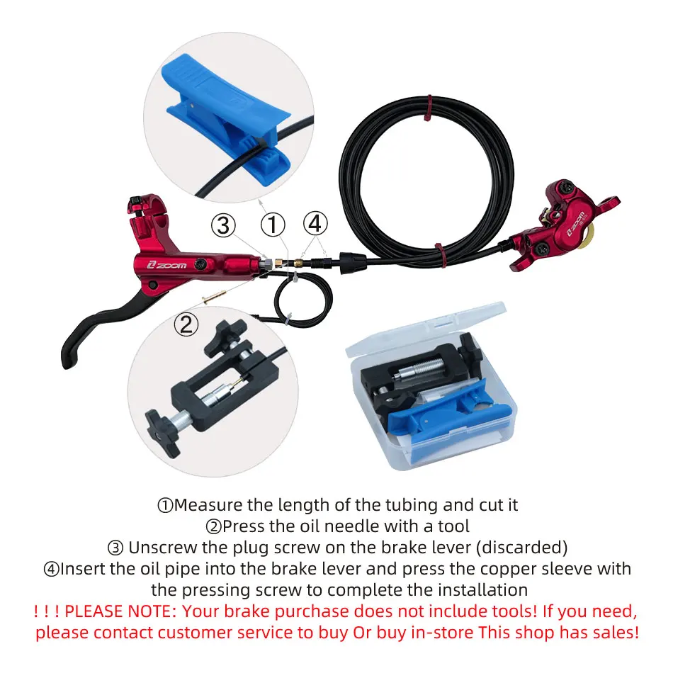 ZOOM HB876E Electric Scooter Hydraulic Disc Brake Sensor Control Brake Ebike Power Off Oil Braking Set