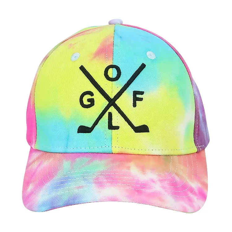 Wholesale High Quality Golf Baseball Sports Cap Hats with Tie Dye