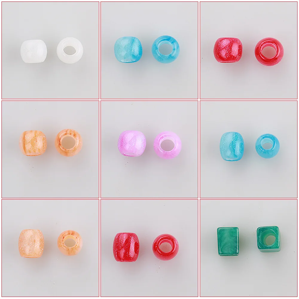 Luggage DIY national style beaded clothing accessories resin colorful round beads