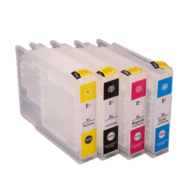 OCBESTJET T9071 - T9074 Refillable Ink Cartridge For Epson T9071 With Chip For Epson WF6590 WorkForce WF-6090 WF-6590 Printers
