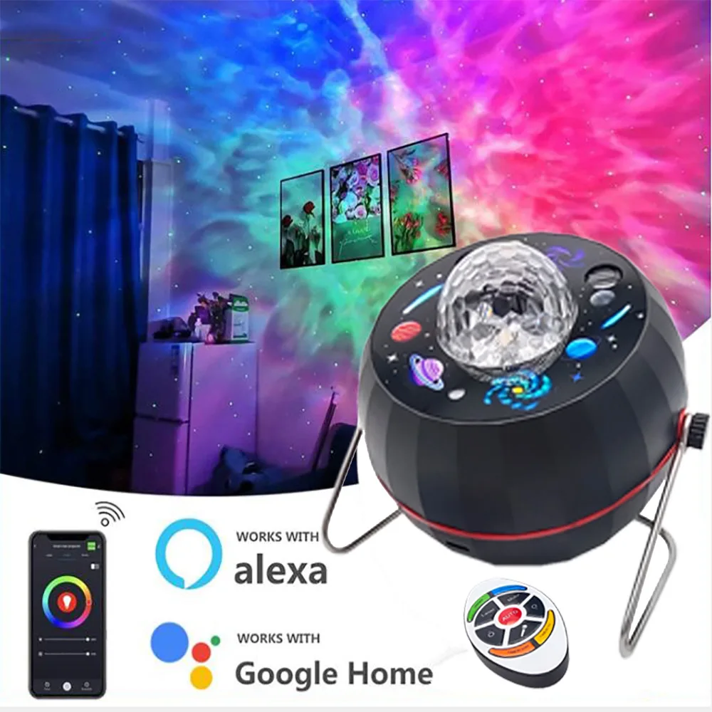 
Star Projector for Bedroom Game Rooms Home Theatre Night Light Ambiance Tuya Smart Control 