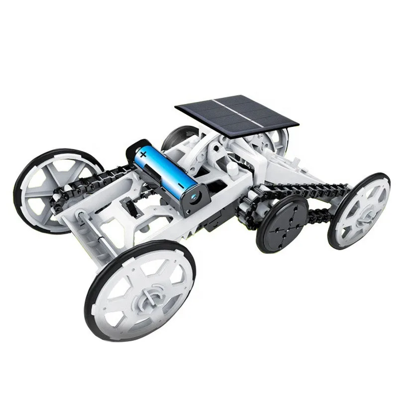 Upgrade Version Stem Science DIY 4WD Climbing Car Solar Toy For Kids