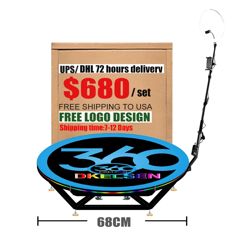 Wholesale customization 360 photo booth free shipping 369 magic-360-photo-booth-w 360 photo booth stage lighting