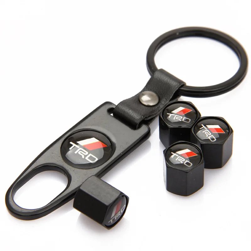 Cross-border supply, the new key chain valve core cap, black alloy valve cap with car logo tire cap wholesale