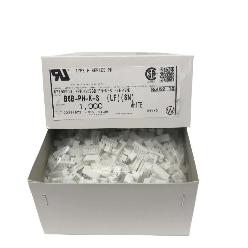Genuine JST Connector B6B-PH-K-S(LF)(SN) S7B-PH-K-S Electric Wiring Harness PH Series 2.0mm 6 PIN Straight Header for Sale