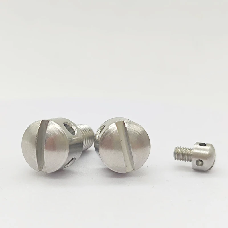 Lead seal screw Custom 304 stainless steel one-line hole bolt galvanized meter screw cross seal meter screw