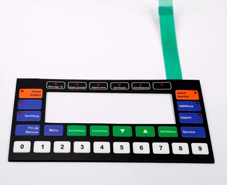 Matrix sealed tactile metal dome membrane switch with led lights manufacturer