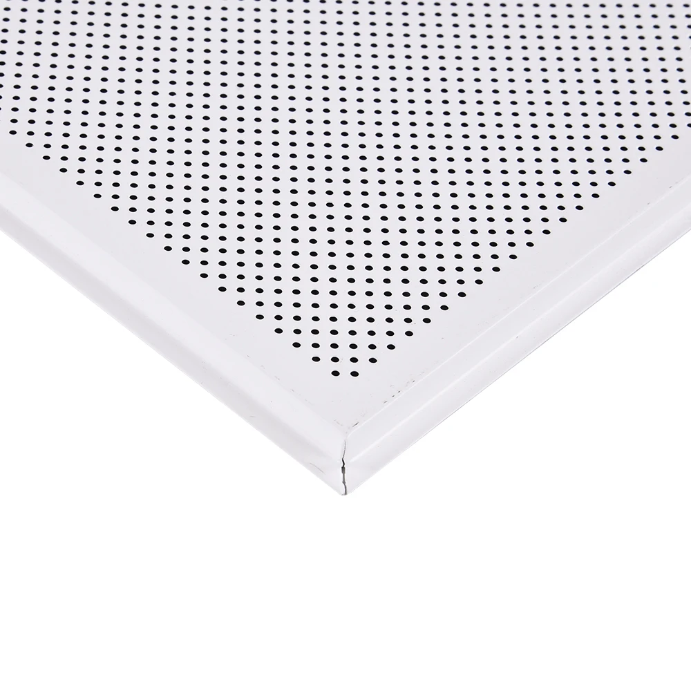 Wholesale Soundproof Perforate Aluminum Metal Square Suspended Ceiling Panel 2*2 Decorative Ceiling Tiles
