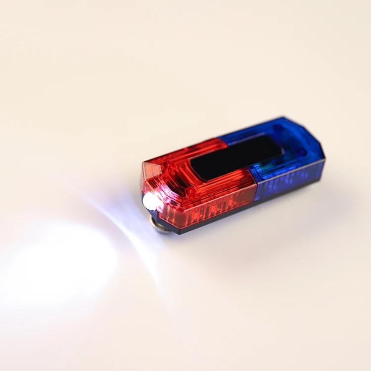 
Fixing Red Blue Mini LED Security Traffic Shoulder Warning Flashing Strobe Light Clip 