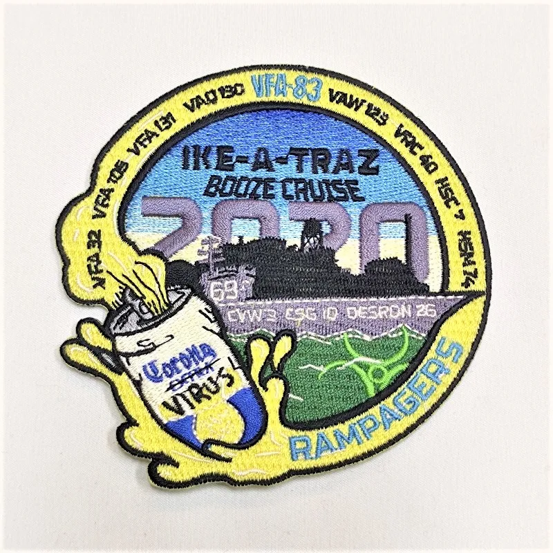 Wholesale Sew On Iron On Merrow Border Heat Cut Border Personalized Pattern Custom Embroidery Patches For Clothing