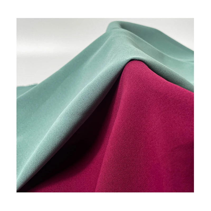 Popular Muslim Clothing Fabric Polyester Satin Solid Color Customizable Pattern Robe Fabric