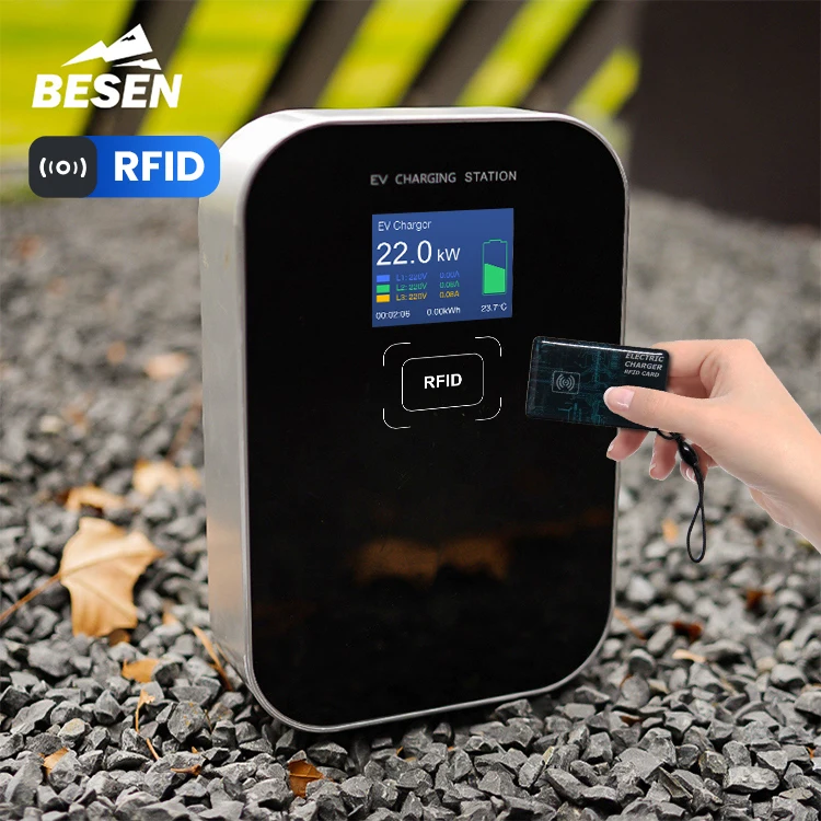 BESEN BEST SELL 22kW EV WALLBOX RFID Electric Car Charger Station for home user