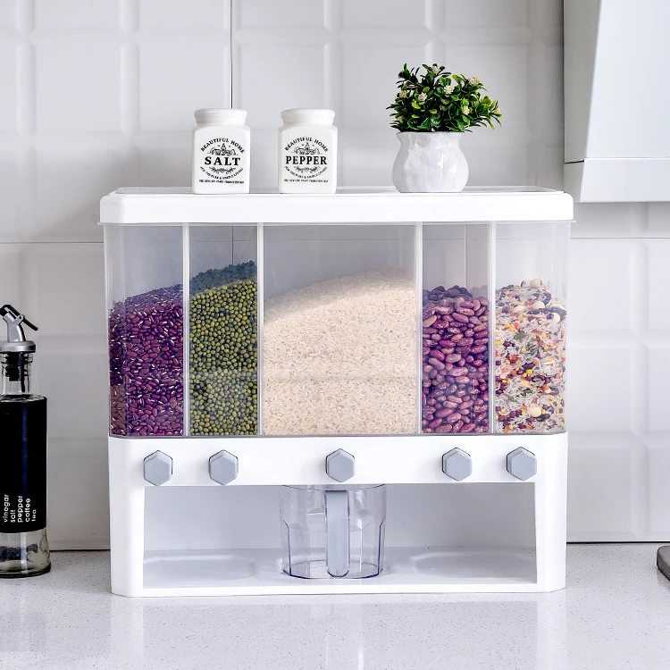 Ведро для хранения риса, влагостойкий Дозирующий цилиндр, автоматический бак для хранения зерна и риса, 12 кг и 15 кг