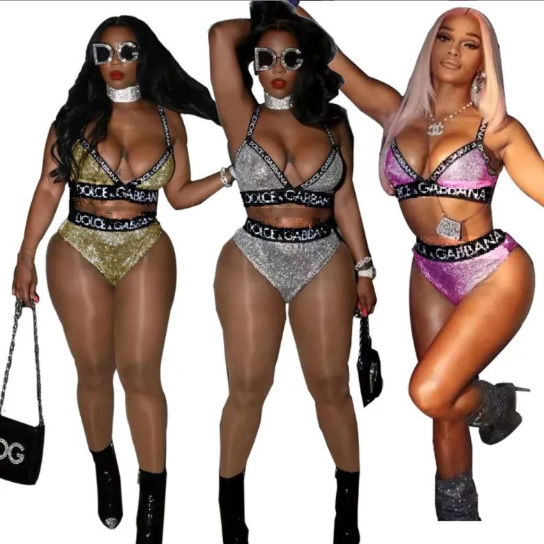 new 2022 colorful patchwork designer name brand underwire bra high waist women bikini swimwear swimsuit