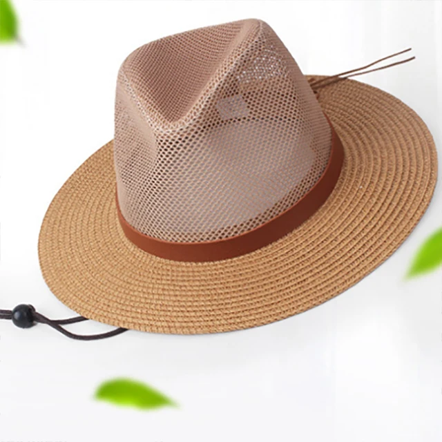 Hot Sell Fashion Promotional Popular Summer Breathable shade wholesale straw cowboy beach hats
