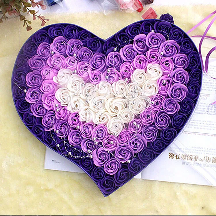 Heart shape gift box Love Forever Rose Pink Eternal Romantic Valntines Handmade Preserved Real Flowers Valentines Day Gifts