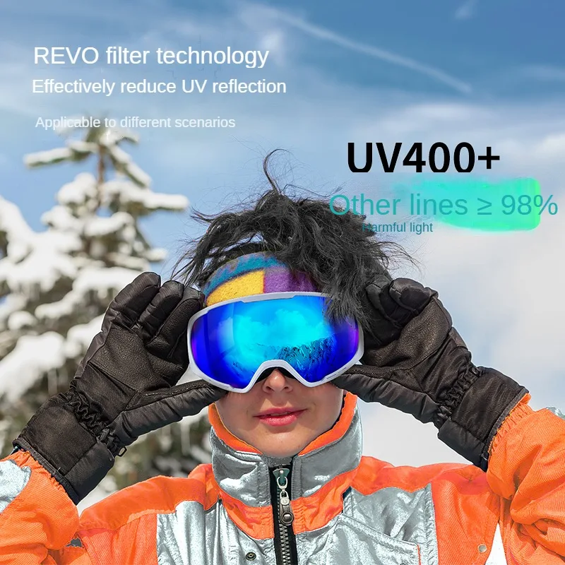 Custom Ski Glasses Girl Adult Double Layer Anti-fog Snow Goggles Spherical Ski Goggles