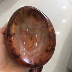 Wholesale Natural Agate Carving Crystal candlestick Carnelian onyx Stone Ashtray