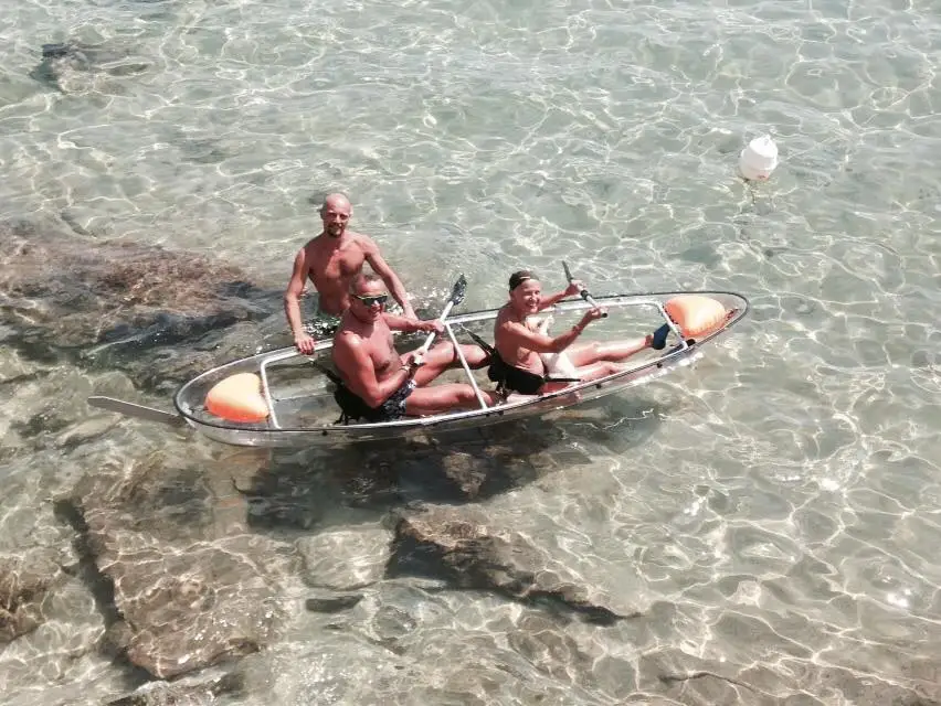 Vicking nice price double seat kayak transparent kayak ocean clear bottom with paddle
