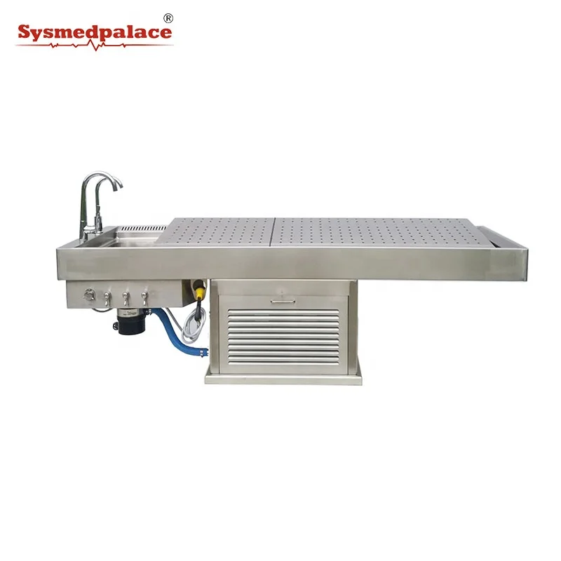 SYSMEDPALACE customization size electric lifting autopsy table embalming table factory