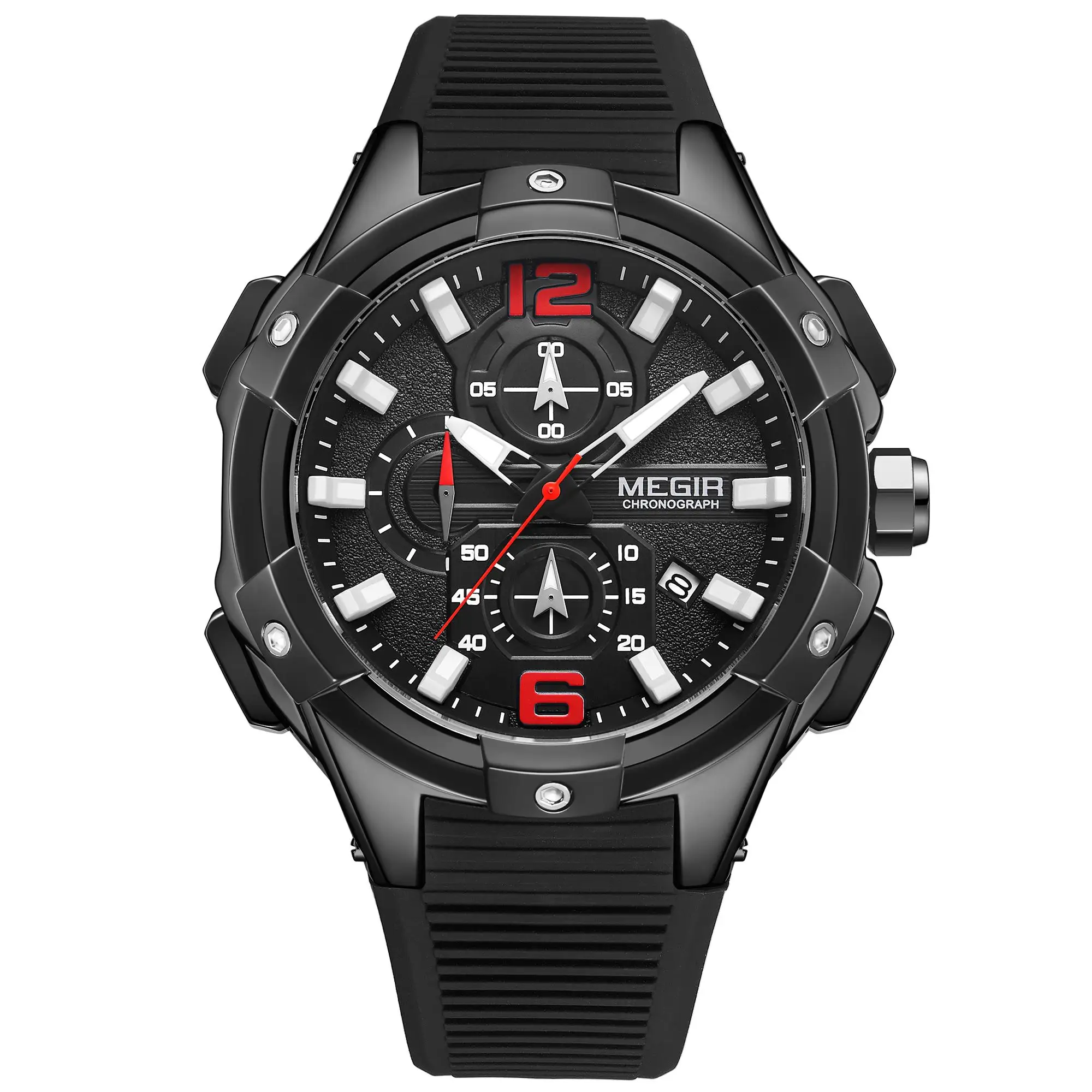 MEGIR 2161 New Product High Quality Silicone Chronograph Megir Brand Men Quartz Watch Sports Men Watch