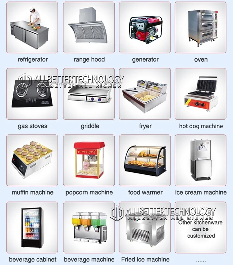 Allbetter Custom Airstream Mobile Fast Food Truck Commercial Catering Mobile Bar BBQ Food Trailers With Full Kitchen Equipments
