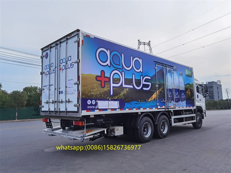 6x4 Dongfeng 25 tons refrigerated van truck Dongfeng heavy duty 30 tons van truck sale