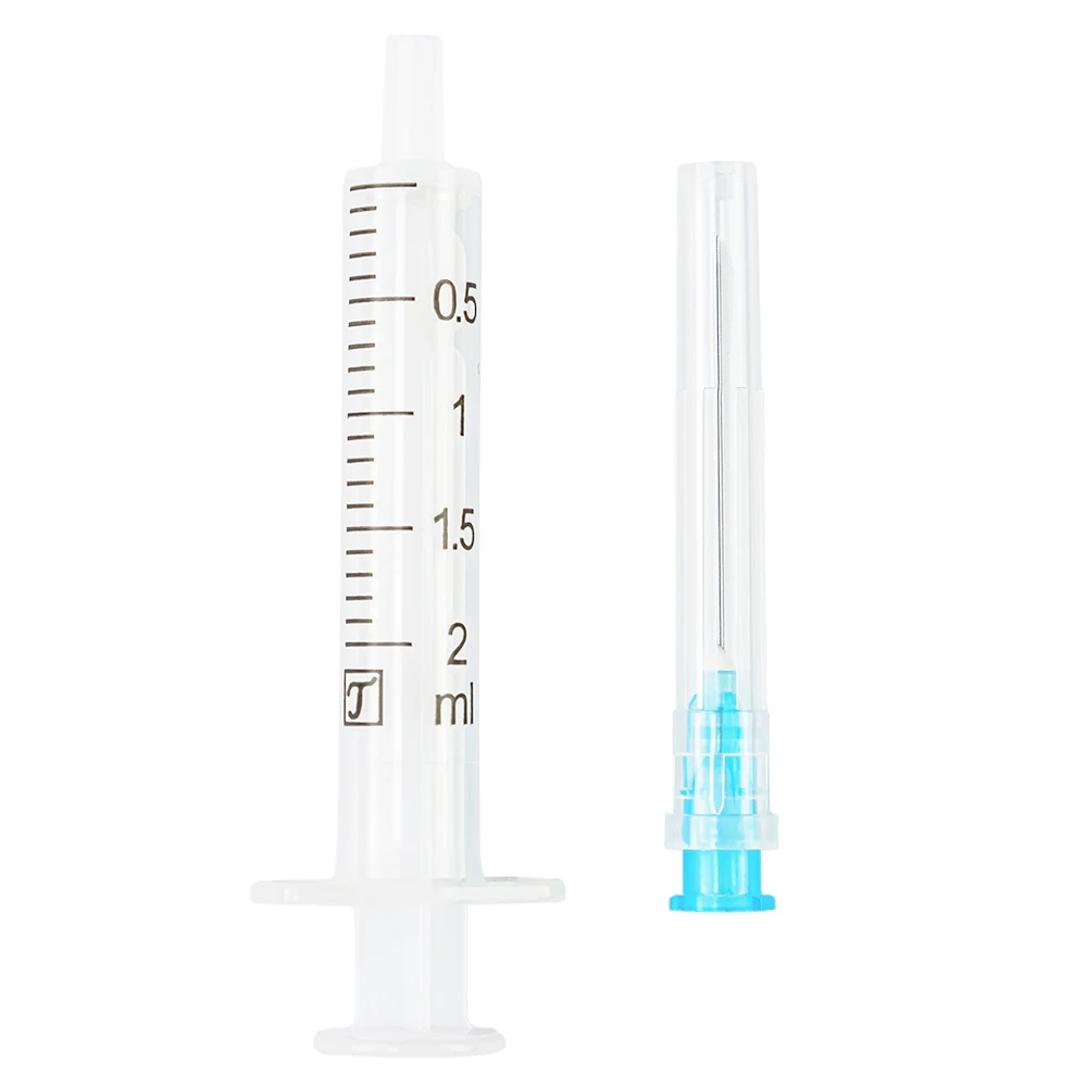 Factory direct sale plastic luer lock two-piece disposable syringe without needle