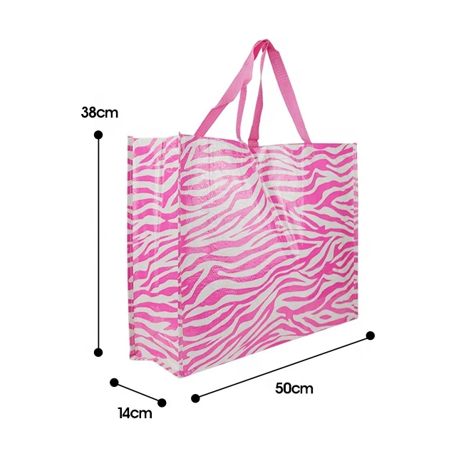 OEM/ODM Shopper Tote Customized Zebra Pattern Lamination Shopping Cheaper PP Woven Bag