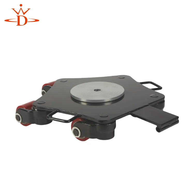 Rubber Wheel/Steel Wheel 12Ton 18Ton 360 Degree Heavy Duty Cargo Trolley/Load Moving Skate