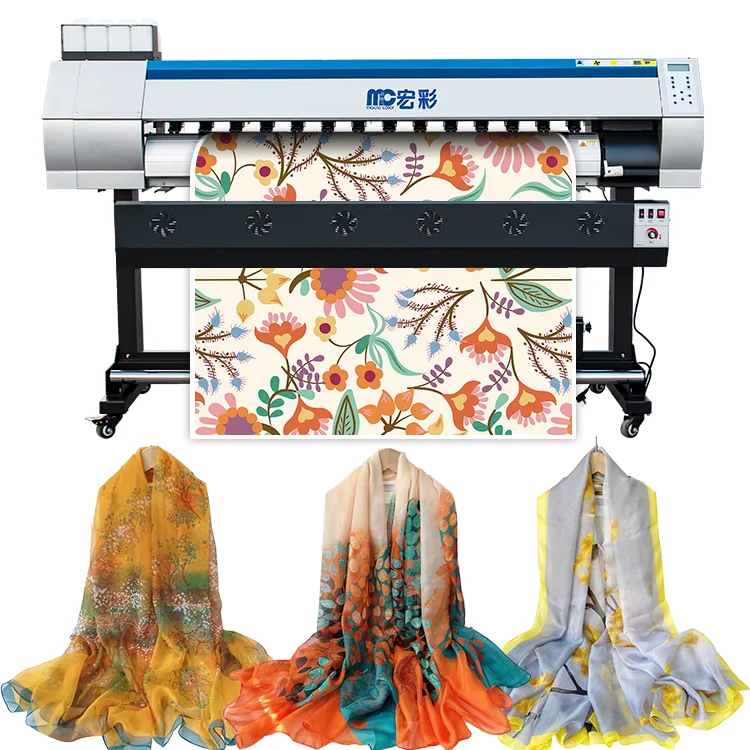 Cheapest factory direct sale eco solvent printer DX5/XP600/I3200 plotter printer Jersey 1.8m large format sublimation printer