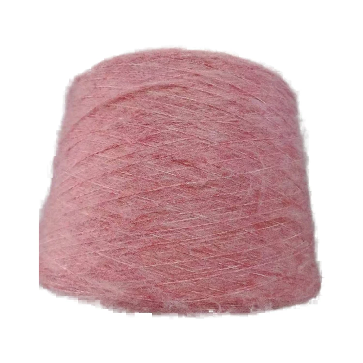 1/5.5nm 45% acrylic 30% nylon 25% bead polyester  yarn solid color acrylic brush yarn mossy yarn