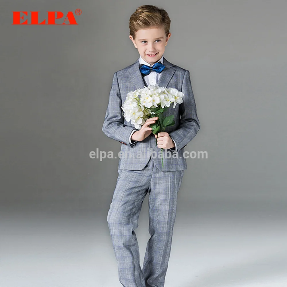 ELPA boys suit clothing set baby Blue plaid boy formal occasion suits for wedding/Show