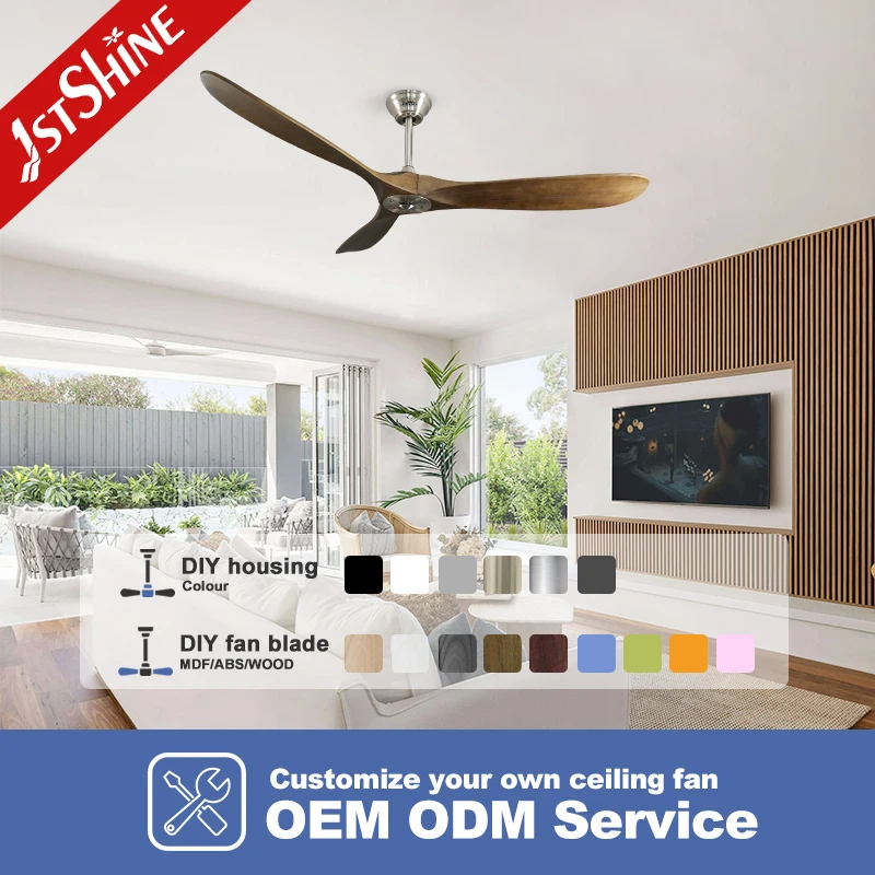 1stshine ceiling fan indoor wooden blade mute dc pure copper motor smart ceiling fan