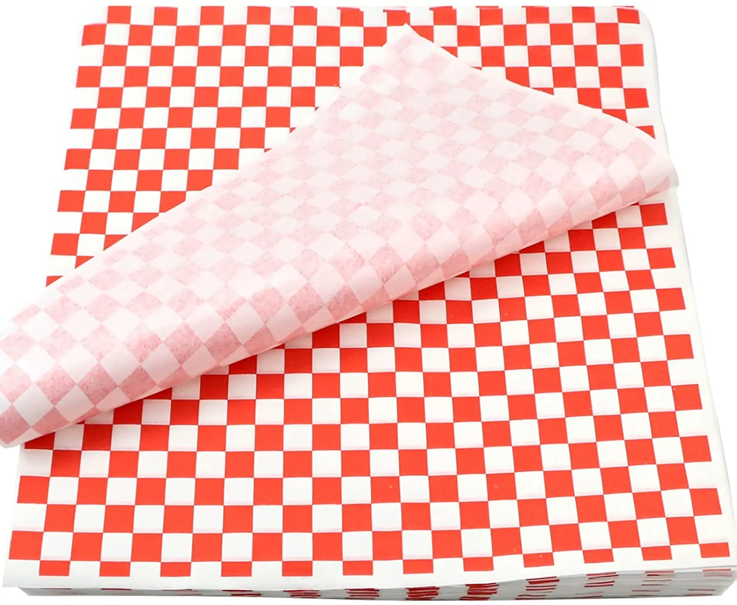 Checkered Dry Waxed Deli Paper Sheets Liners Custom Print Burger Wrapping Paper