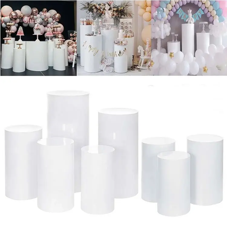 Round Pink round Wedding Table Stand clear Acrylic Cylinder 70cm diameter display riser
