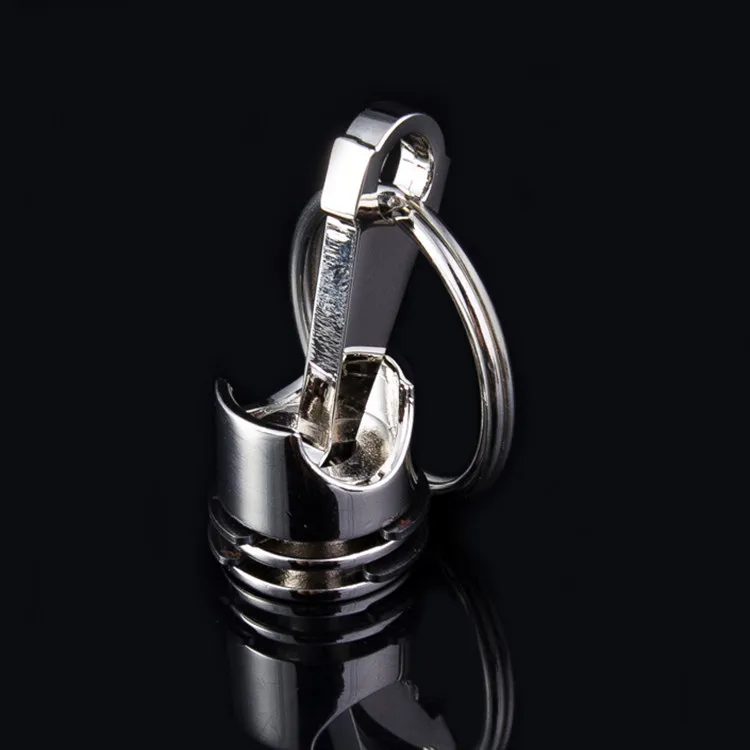 Car Engine Piston Style Keychain Key Ring Creative Metal Piston Model Keyring Keyfob Key Pendant KeyChain decor Car Accessories