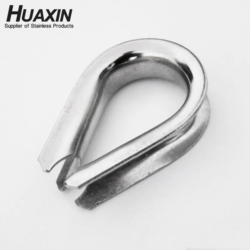 High Polished Hot Sale Stainless Steel 304/316 European Wire Rope Thimbles 2-32mm