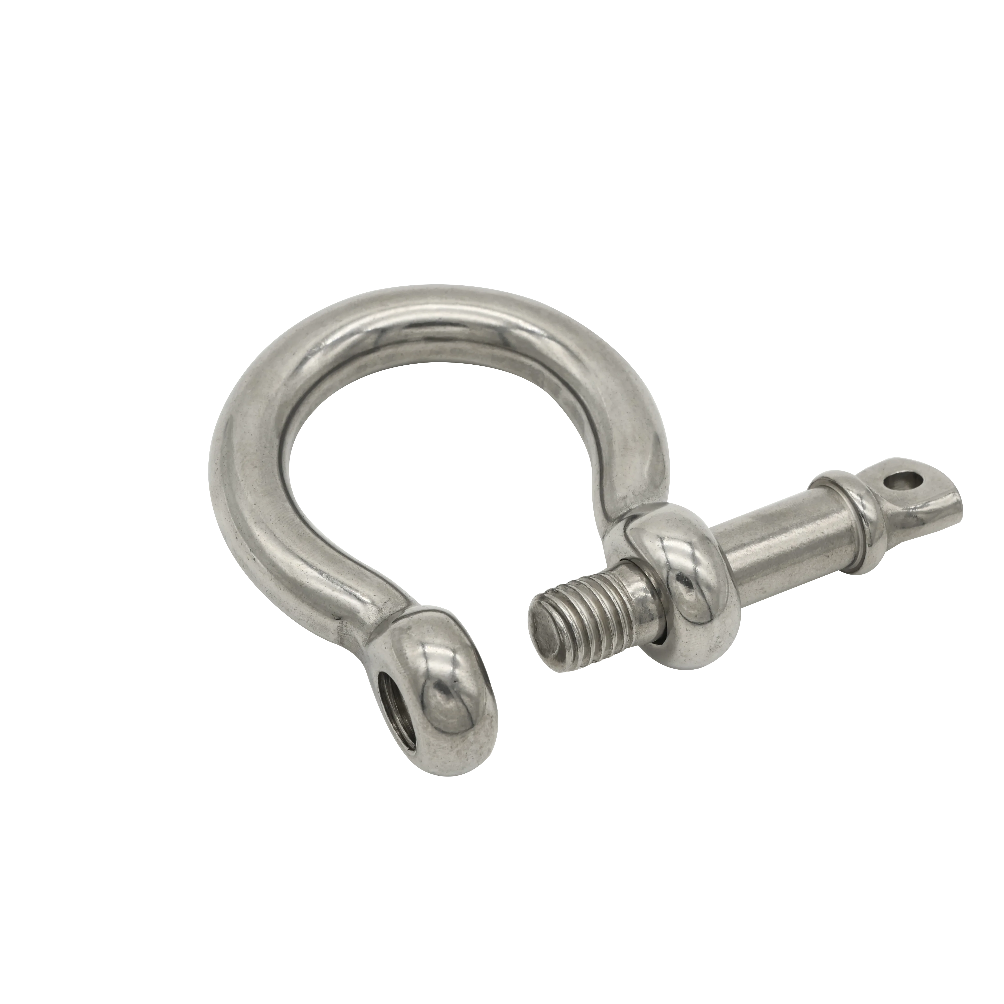 Stainless Steel M6 Screw Shackle 1/4 Inch Chain Shackle Bow Shackle Clevis Heavy Duty Screw Pin Shackle for Anchor, Towing, Off