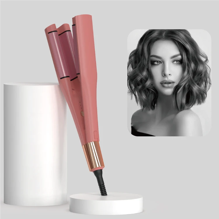 OEM ODM 2 in 1 Hair Curler and Straightener Deep Beach Wave Crimper Iron Hair Crimping Iron Curling Iron Waver Hair Curler