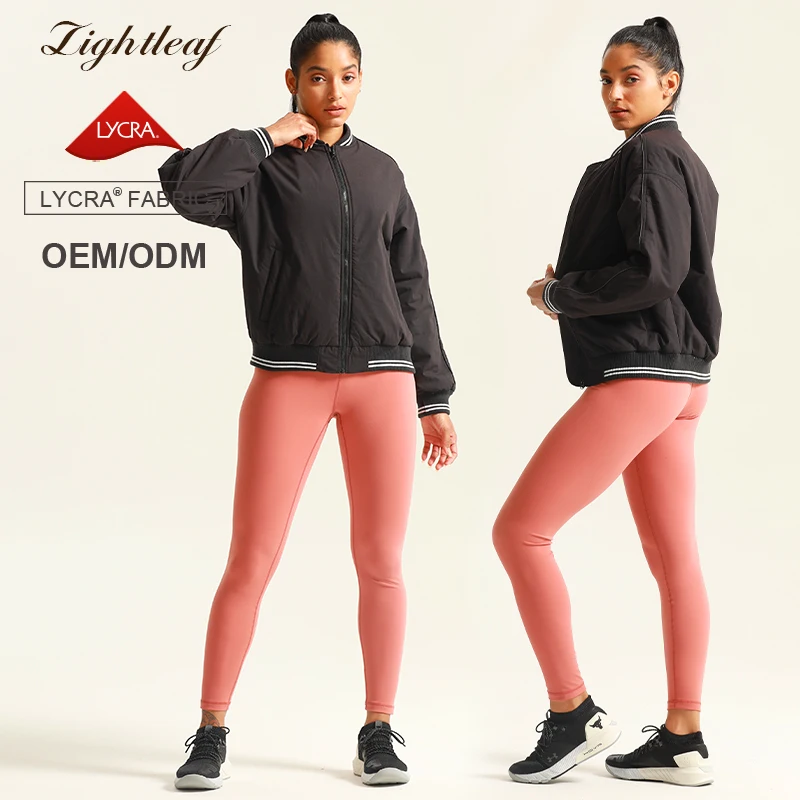 Lightleaf Giacca Donna Kadin Ceket New Design Jacket Yoga Set Female Gym Fitness Set Winter Jacket Woman Sportswear